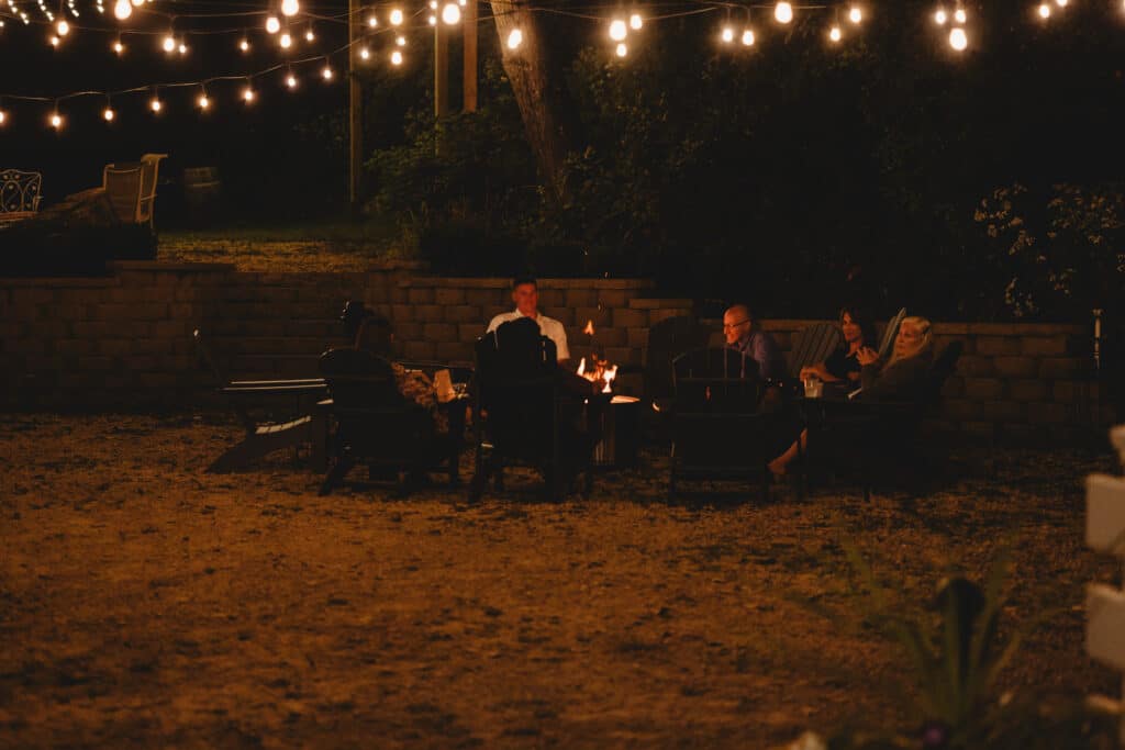 Emjoy a bonfire at our MN Wedding venue