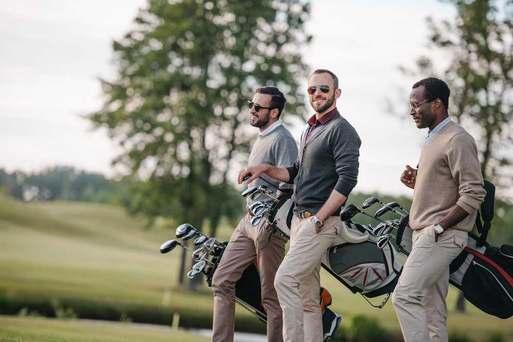 Three men golfing at the best Red Wing Golf Courses
