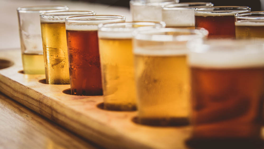 A flight of craft beer at Red Wing Brewing and other breweries in Minnesota
