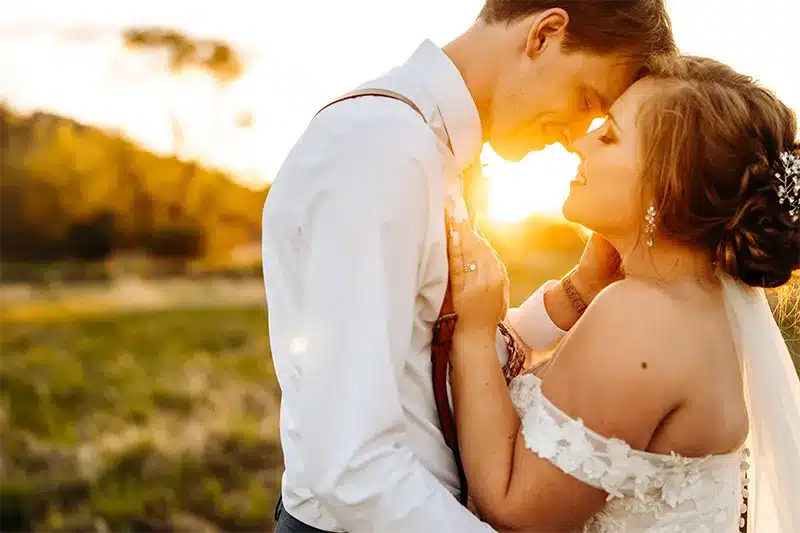 Husband and Wife at a Minnesota Barn Wedding venue near Rochester