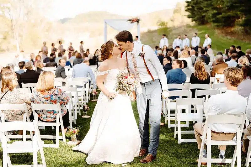 Husband and Wife at a Minnesota Barn Wedding venue near Minneapolis