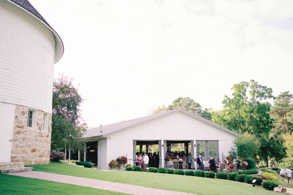 One of the Most Unique Wedding Venues in Minnesota 4 The gorgeous grounds at Round Barn Farm during wedding.