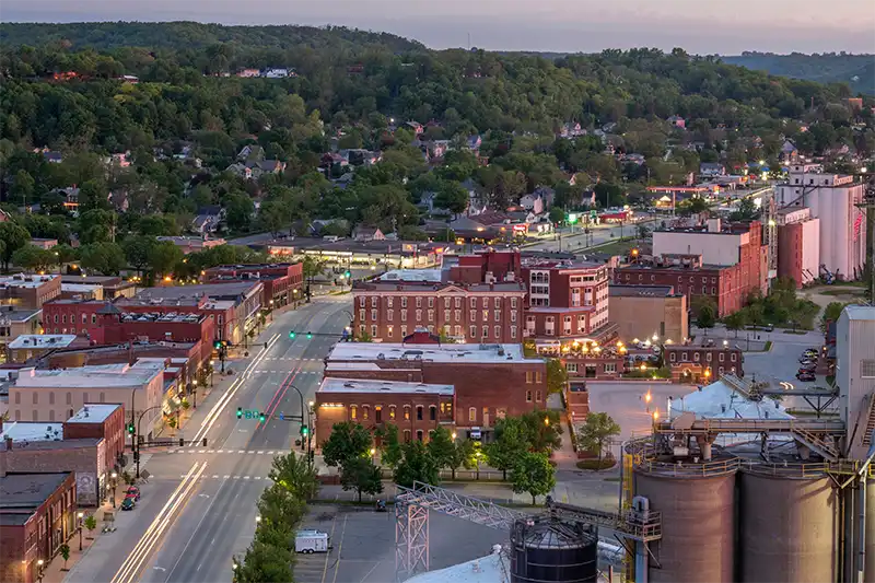 Downtown Red Wing is right down the road from the Best Bed and Breakfast in MN