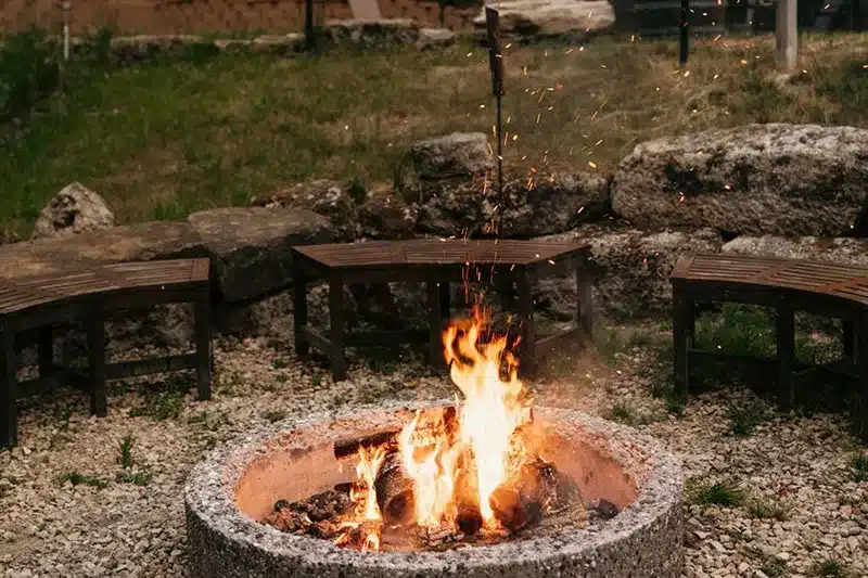 This Minnesota Farm wedding venue offers cozy bonfires for your wedding night