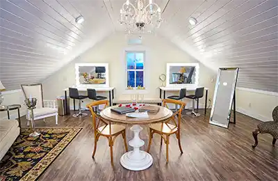 Bridal dressing rooms at our Minnesota Farm Wedding Venue near Minneapolis